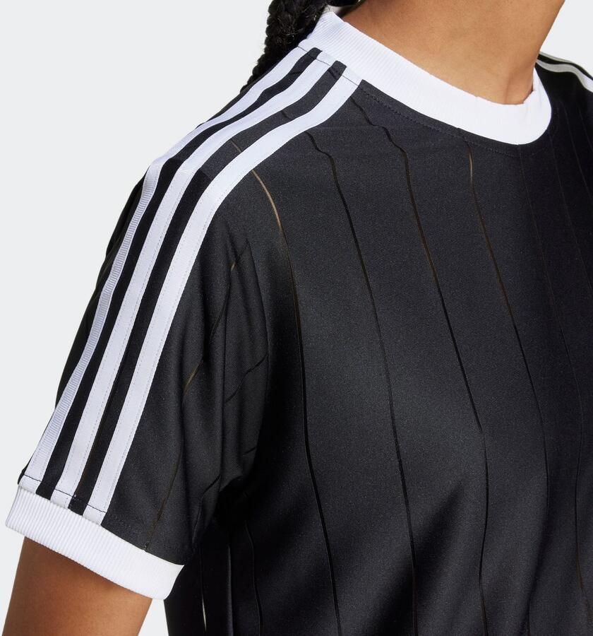 Adidas Originals Pinstripe Poly T-Shirt Black- Dames Black - Foto 2