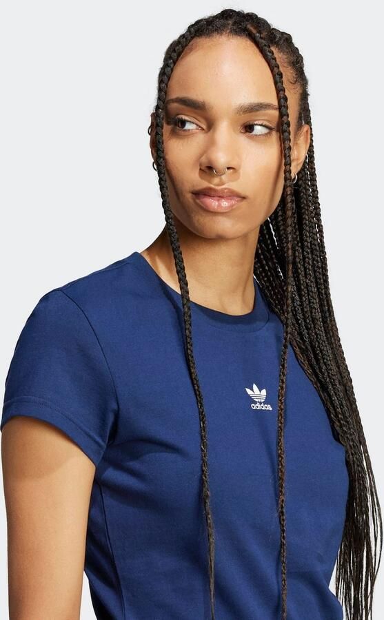 Adidas Originals Essentials Slim-fit T-shirt Blauw- Dames Blauw - Foto 4