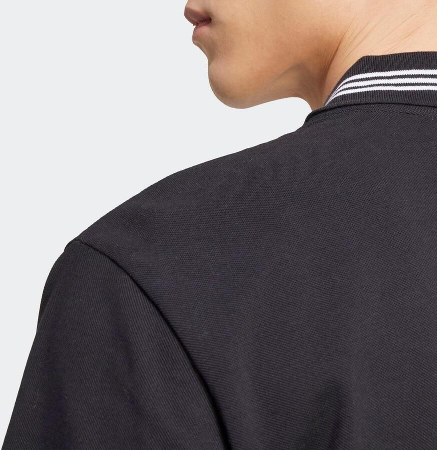 Adidas Originals Loose fit poloshirt met labelstitching