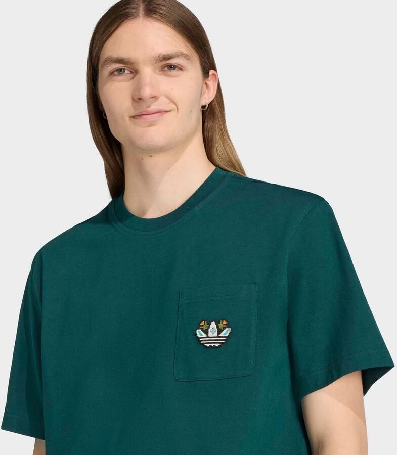 Adidas Originals T-shirt met borstzak en labelstitching - Foto 2