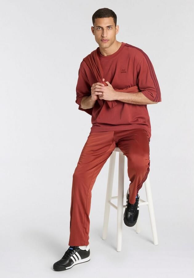 Adidas Originals Oversized 3-Stripes T-Shirt Red- Heren Red - Foto 10