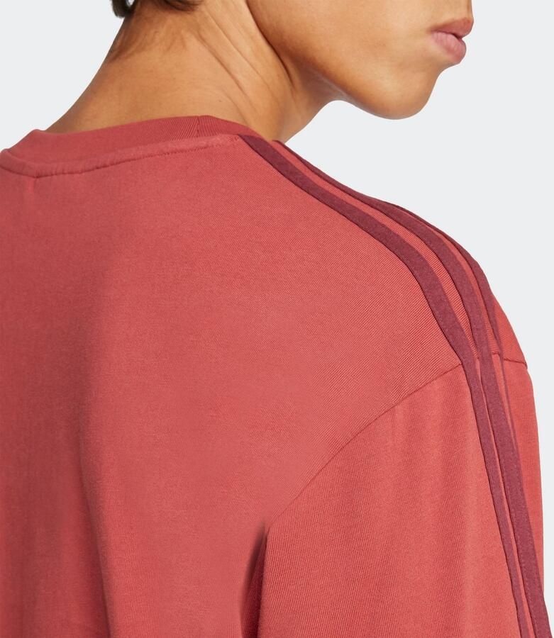 Adidas Originals Oversized 3-Stripes T-Shirt Red- Heren Red - Foto 3