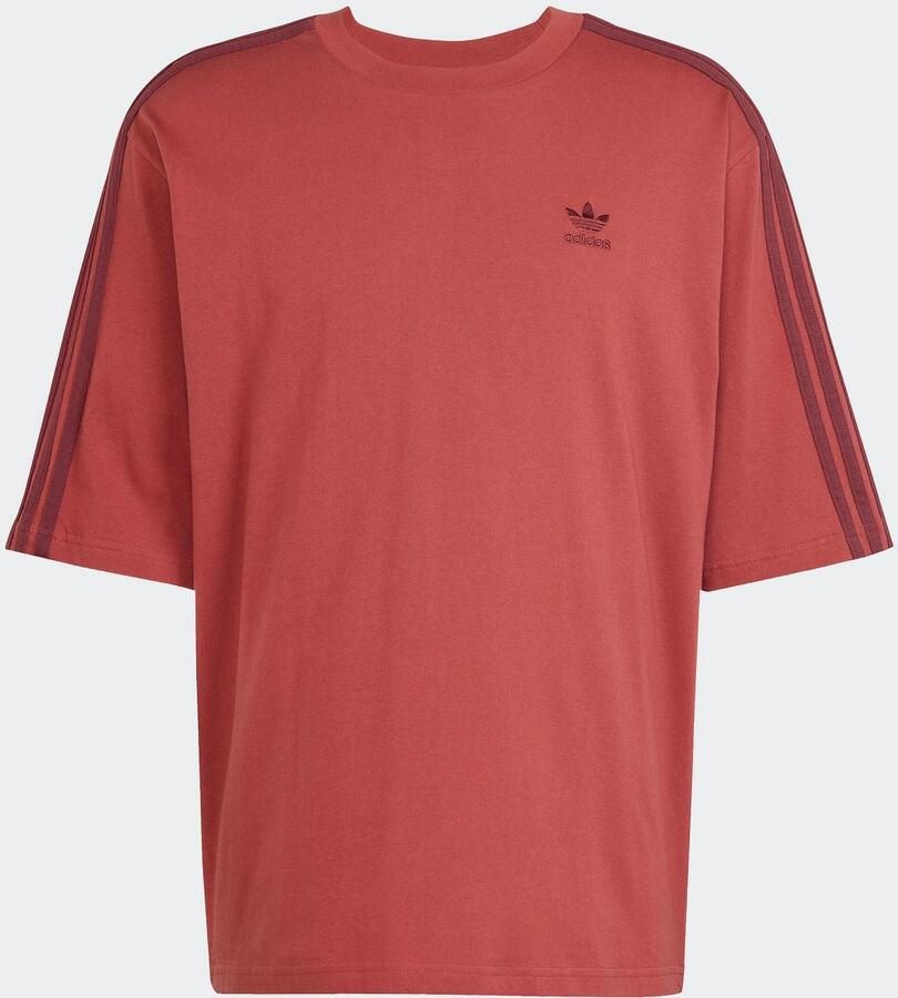 Adidas Originals Oversized 3-Stripes T-Shirt Red- Heren Red - Foto 2