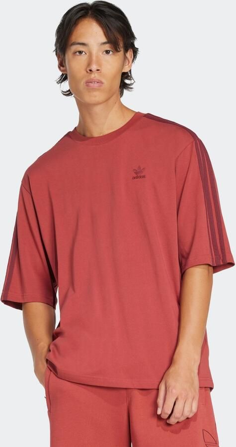 Adidas Originals Oversized 3-Stripes T-Shirt Red- Heren Red - Foto 7