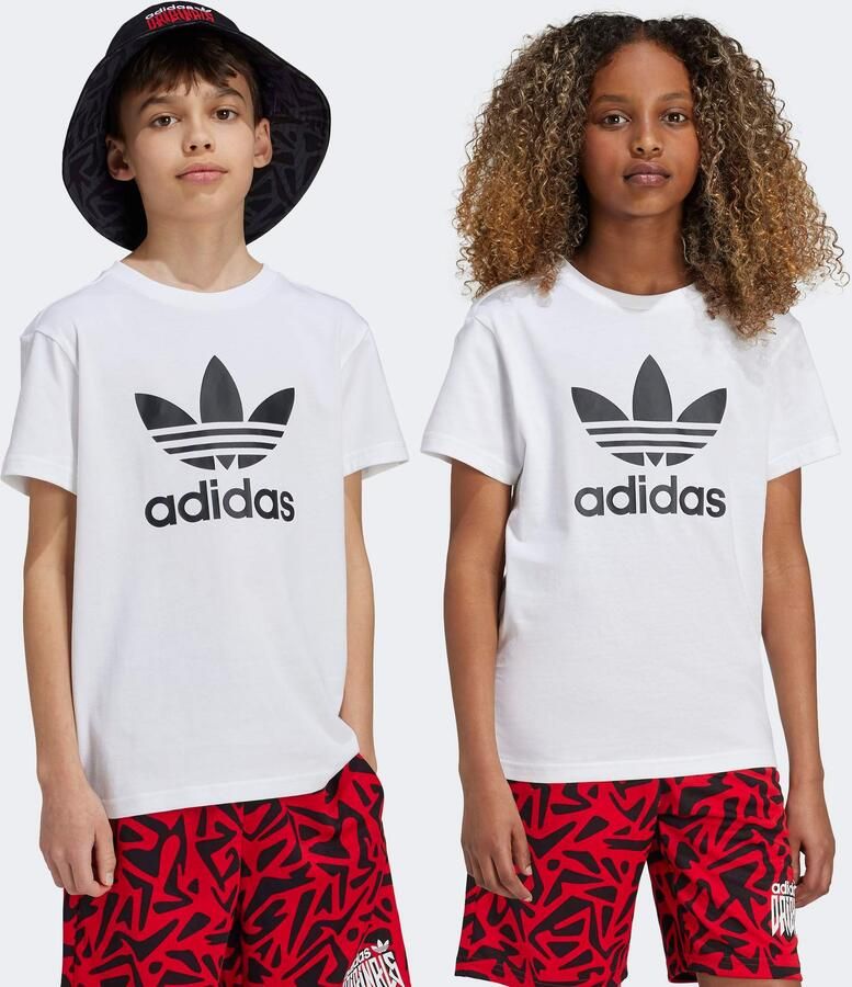 Adidas Originals Trefoil T-shirt T-Shirts in wit formaten: 134