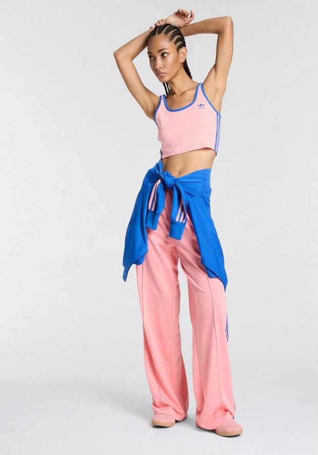 Adidas Originals 3-Stripes Crop Tank Top Roze- Dames Roze - Foto 4