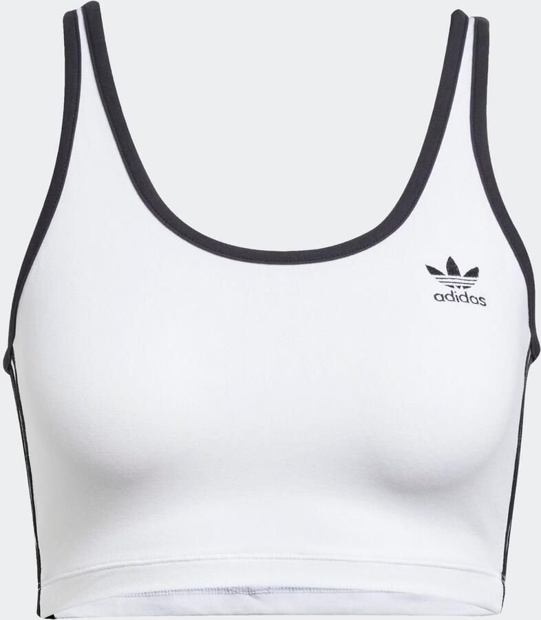 Adidas Originals 3-Stripes Crop Tank Top Wit- Dames Wit - Foto 2