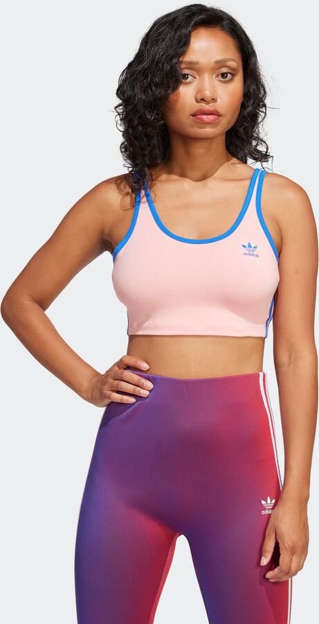 Adidas Originals 3-Stripes Crop Tank Top Roze- Dames Roze - Foto 6