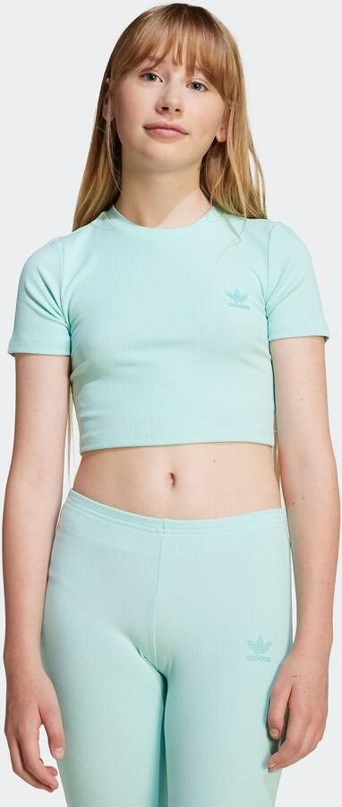 Adidas Originals Kort T-shirt met logoprint en ronde hals - Foto 6