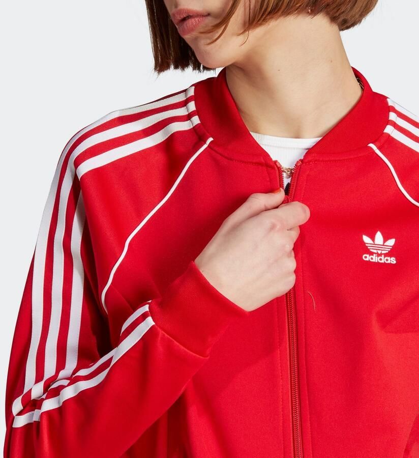 Adidas Originals Stijlvolle Zip-Through Sweatshirt voor Dames Rood Dames - Foto 6