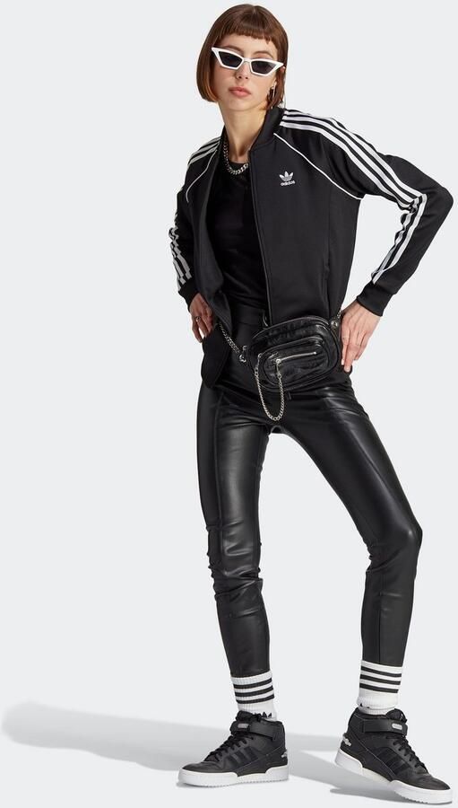 Adidas Originals Zwarte Zip Sweatshirt voor Dames Regular Fit Zwart Dames - Foto 5