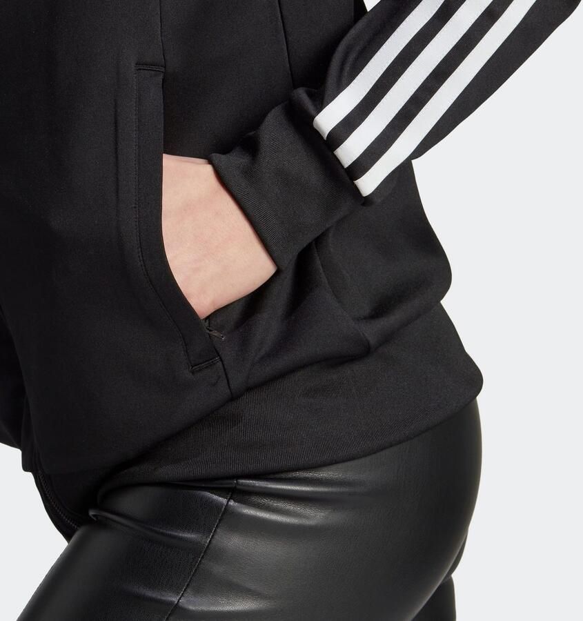 Adidas Originals Zwarte Zip Sweatshirt voor Dames Regular Fit Zwart Dames - Foto 2