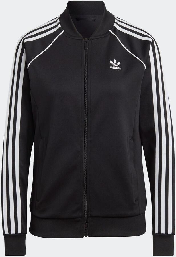 Adidas Originals Zwarte Zip Sweatshirt voor Dames Regular Fit Zwart Dames - Foto 3