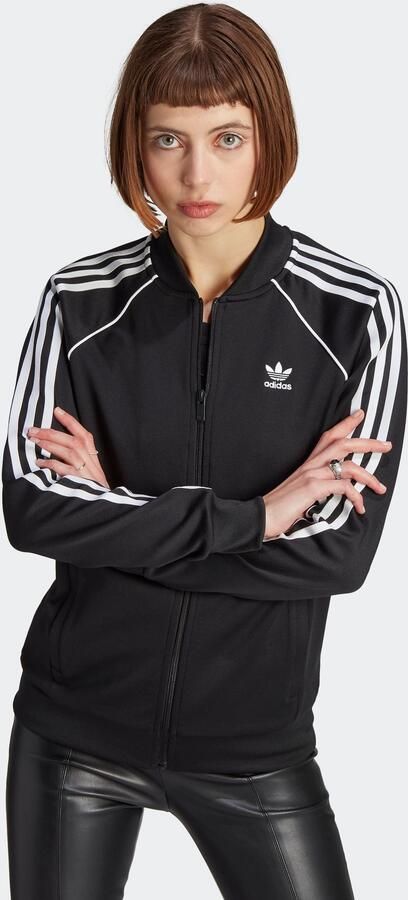 Adidas Originals Zwarte Zip Sweatshirt voor Dames Regular Fit Zwart Dames - Foto 7