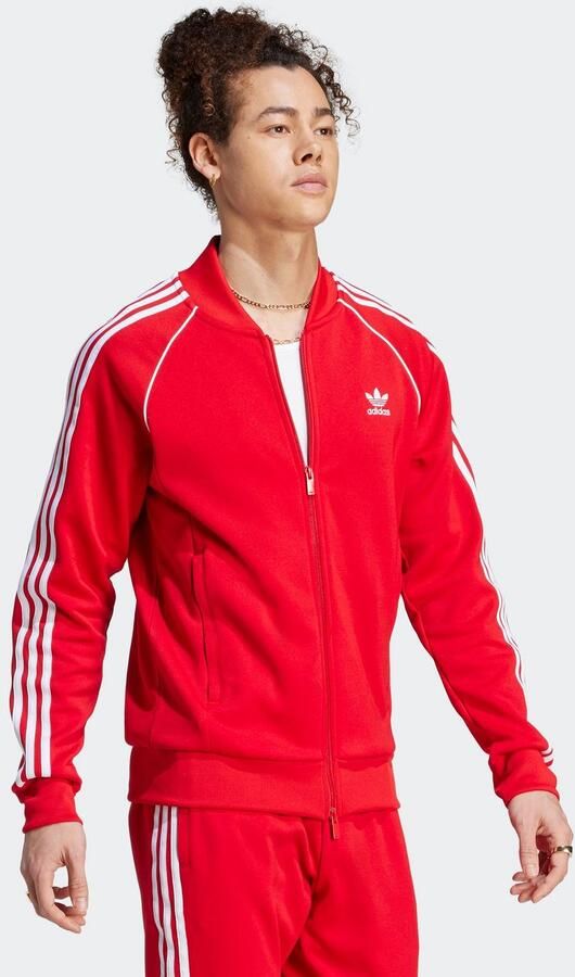 Adidas Originals Adicolor Superstar Trainingsjack Trainingsjassen Kleding better scarlet white maat: S beschikbare maaten:S M L XL XXL - Foto 4
