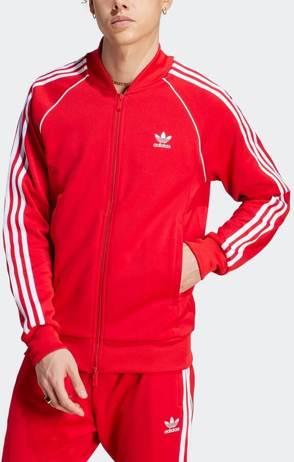 Adidas Originals Adicolor Superstar Trainingsjack Trainingsjassen Kleding better scarlet white maat: S beschikbare maaten:S M L XL XXL - Foto 3