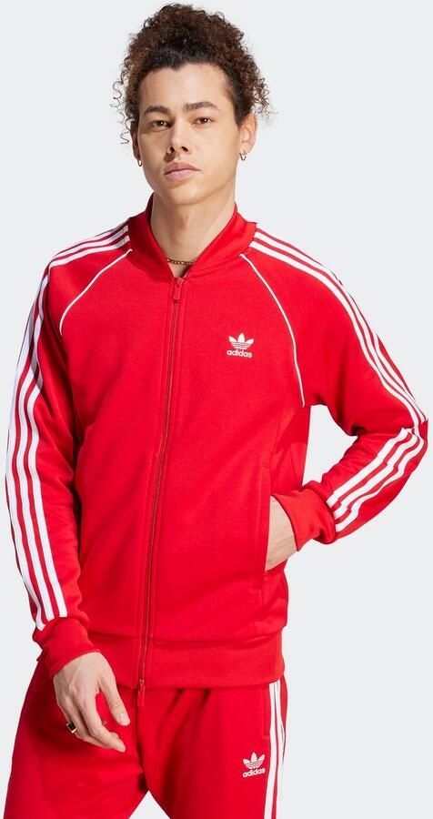 Adidas Originals Adicolor Superstar Trainingsjack Trainingsjassen Kleding better scarlet white maat: S beschikbare maaten:S M L XL XXL - Foto 6