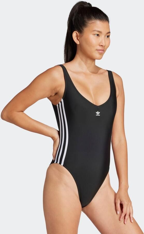 Adidas Originals Adicolor 3-Stripes Badpak Zwart- Dames Zwart - Foto 7