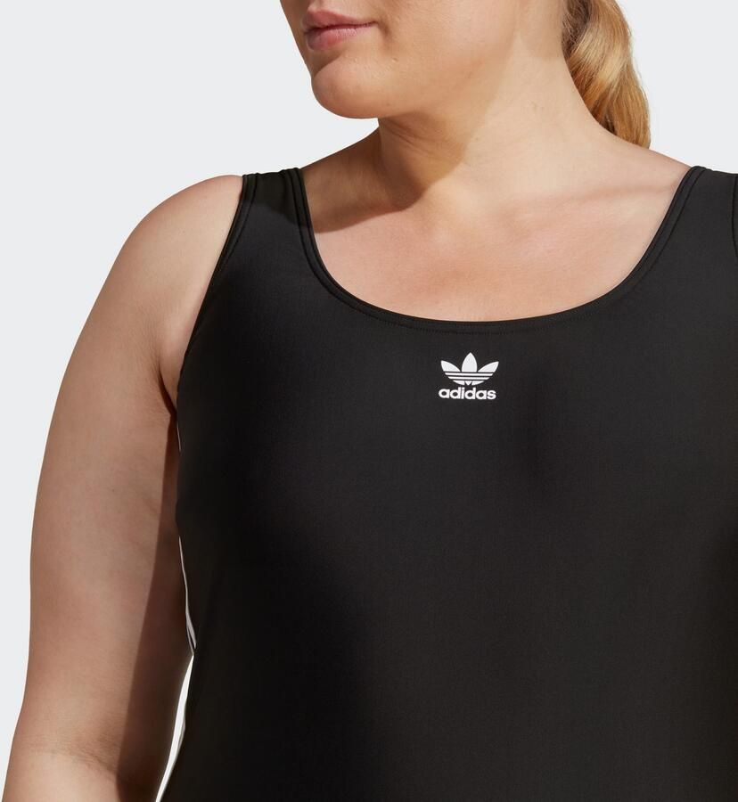 Adidas Adicolor 3-Stripes Badpak (Grote Maat) Zwart- Dames Zwart