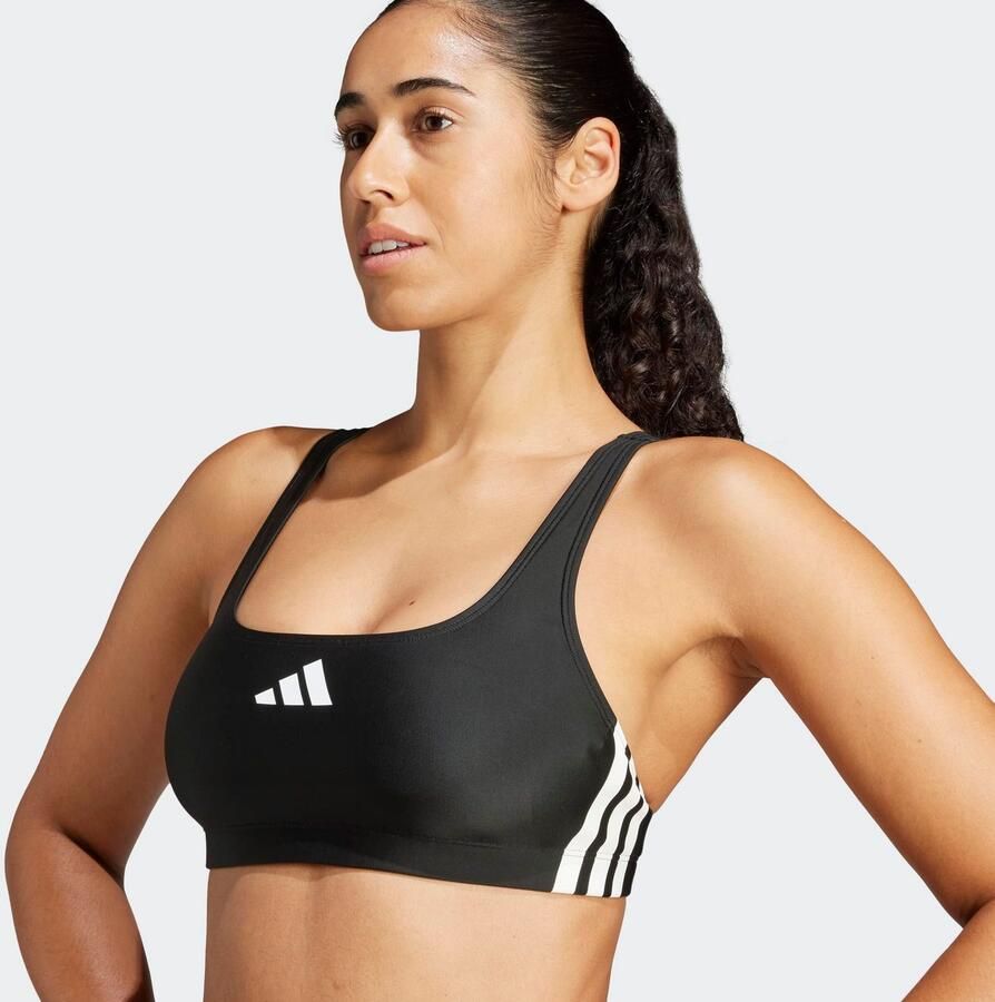 Adidas 3-Stripes V-Back Bikini Zwart- Dames Zwart - Foto 3