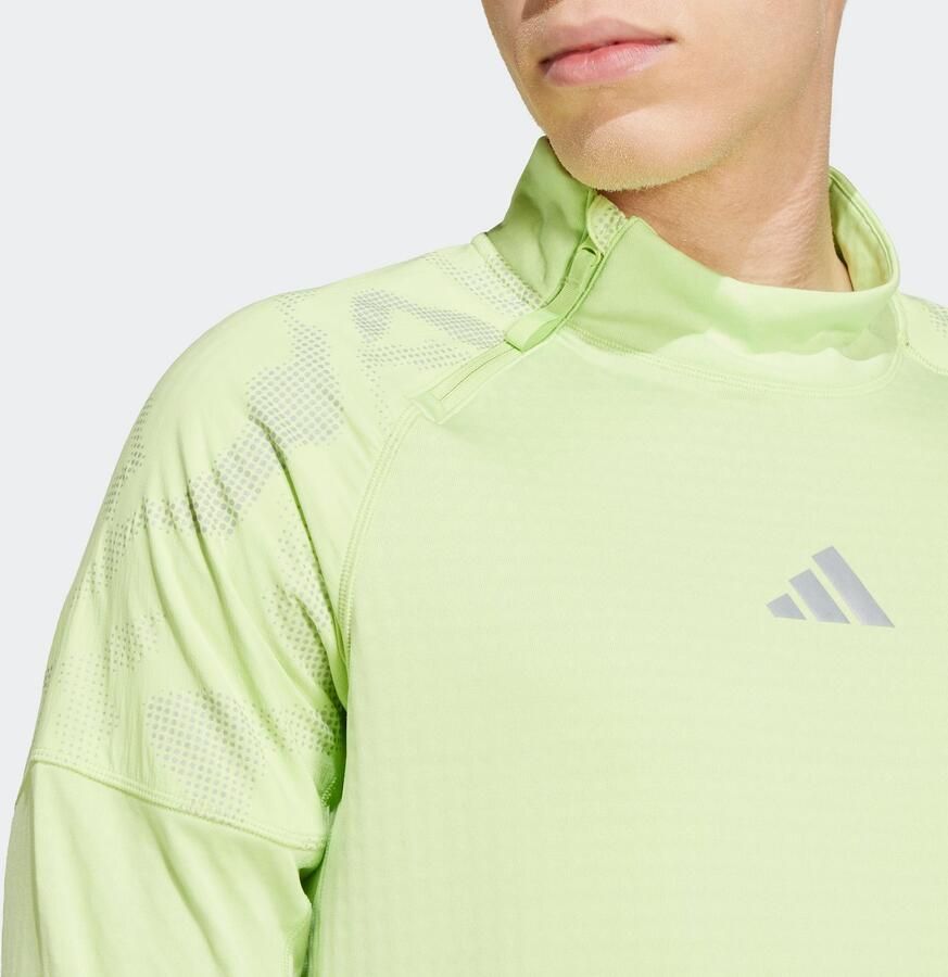 Adidas Perfor ce Colshirt ULT HIVIS 1 2 M Running shirt met lange mouwen