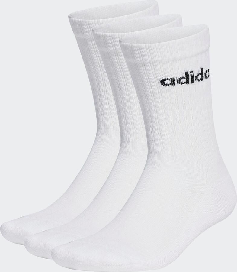 Adidas Sportswear Cushion Linear Crew Sokken (3 Pack) Lang Kleding white black maat: 40-42 beschikbare maaten:37-39 40-42 43-45 - Foto 3