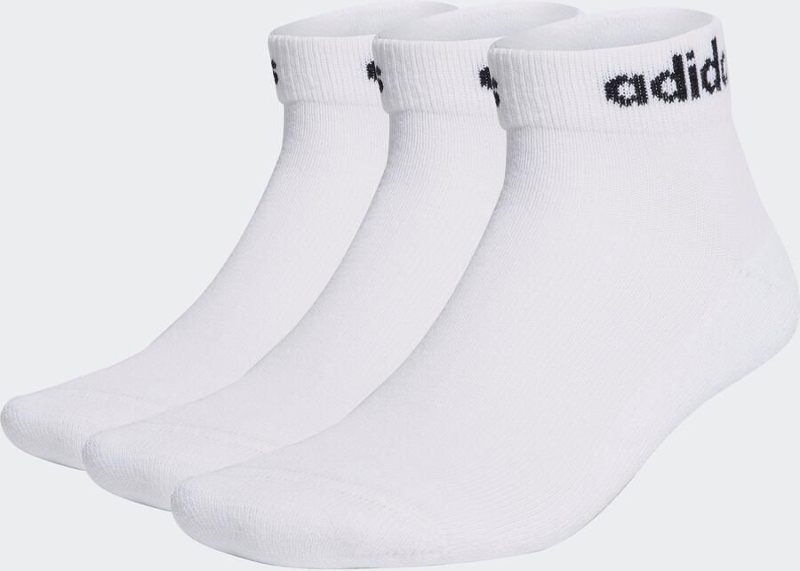 Adidas Sportswear Cushion Linear Crew Sokken (3 Pack) Middellang white black maat: 40-42 beschikbare maaten:40-42 43-45