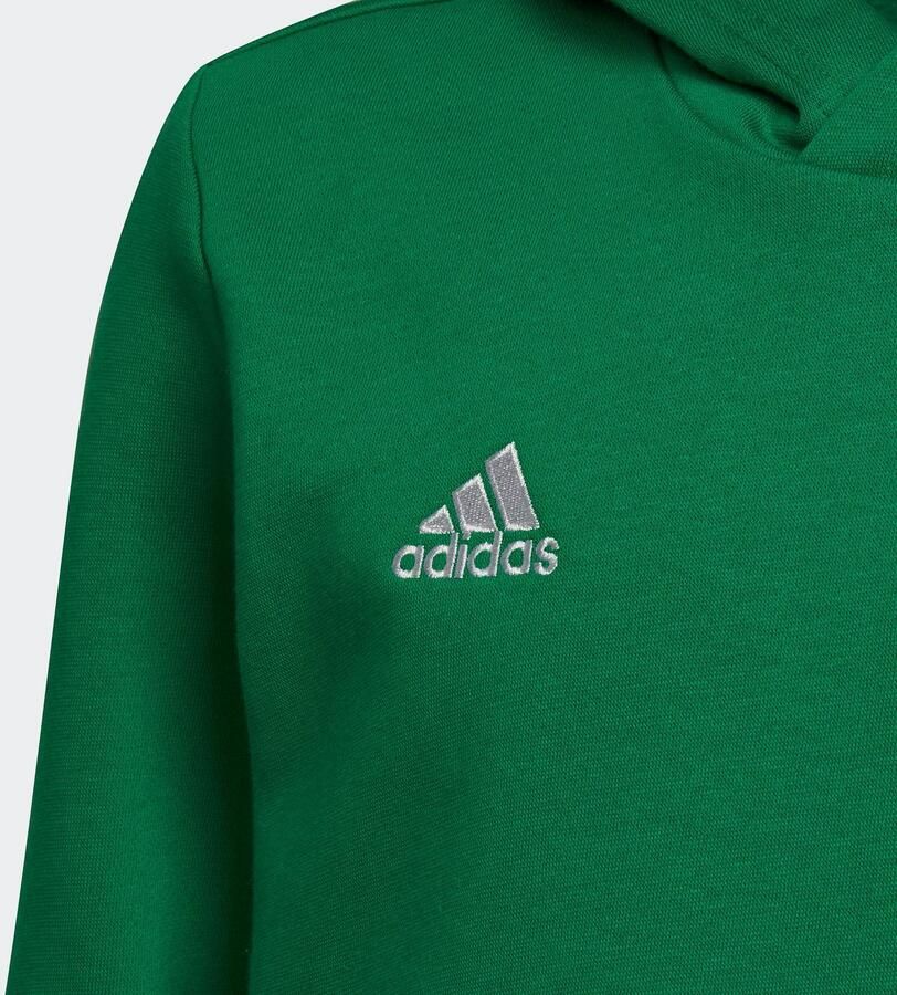 Adidas Perfor ce Junior sporthoodie groen wit Sportsweater Katoen Capuchon 128 - Foto 4