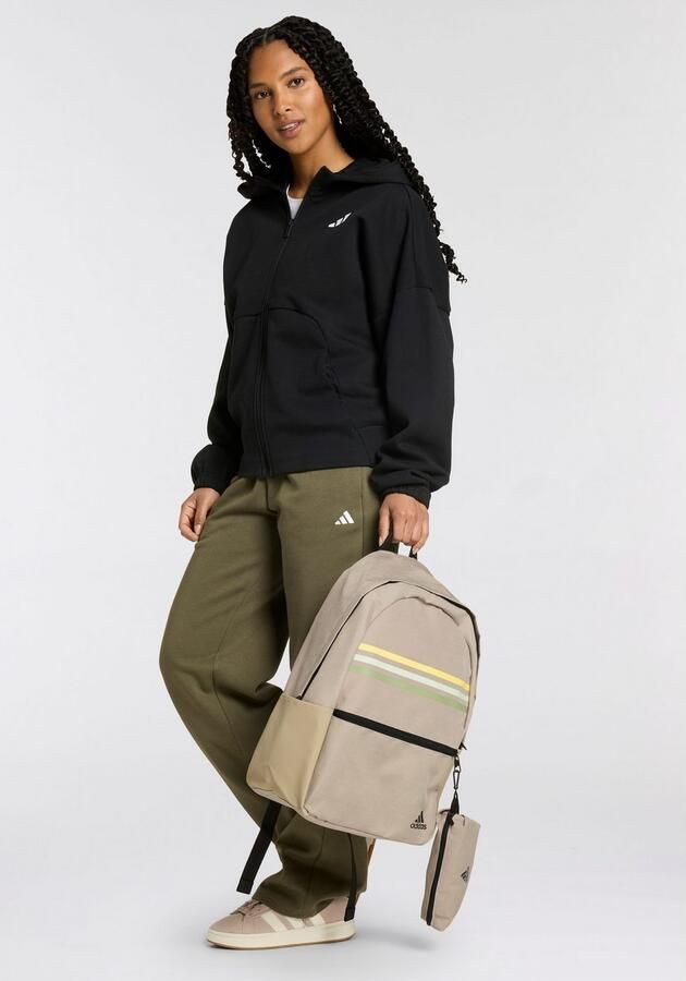 Adidas Klassieke Horizontale 3 Strepen Rugzak Beige Unisex - Foto 7