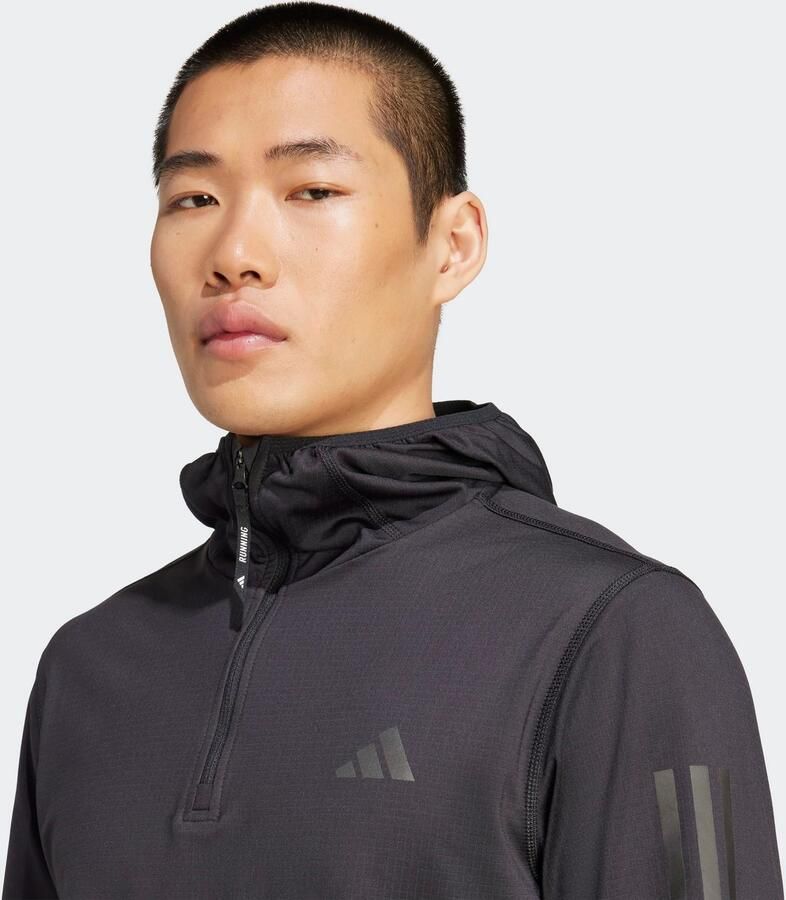 Adidas Own The Run Winterized Hoodie Met Halve Rits