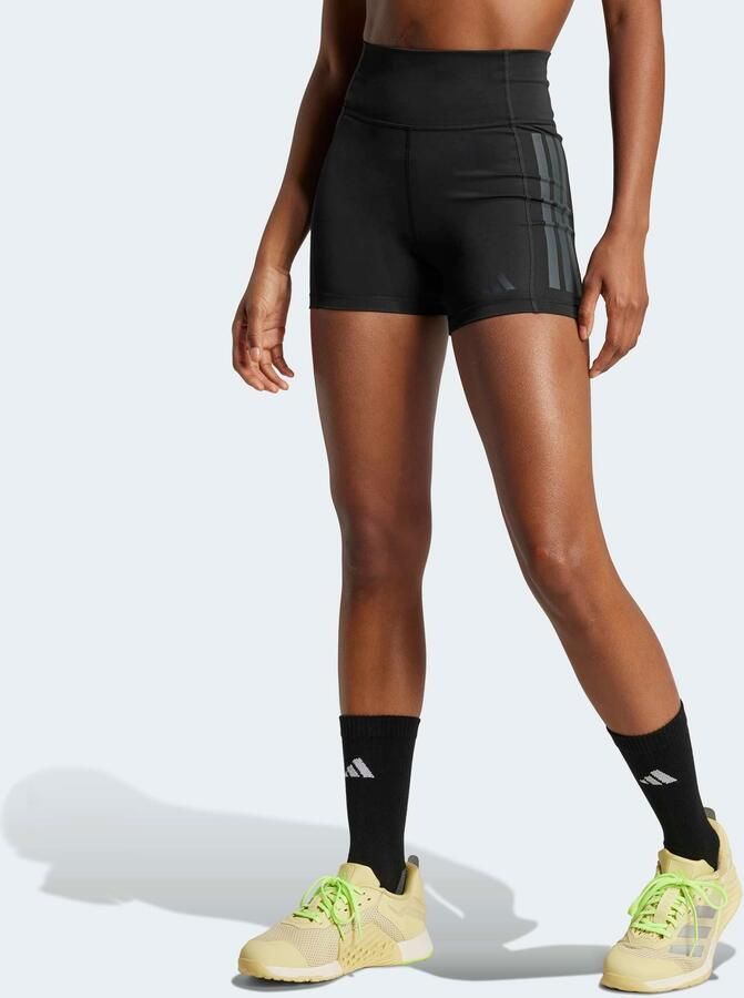 Adidas Optime 3-Stripes 1 4 Korte Legging Zwart- Dames Zwart - Foto 6