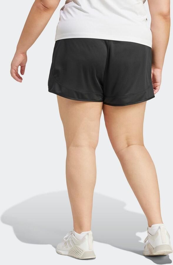 Adidas Pacer Essentials Knit High-Rise Shorts (Plus Size) - Foto 4
