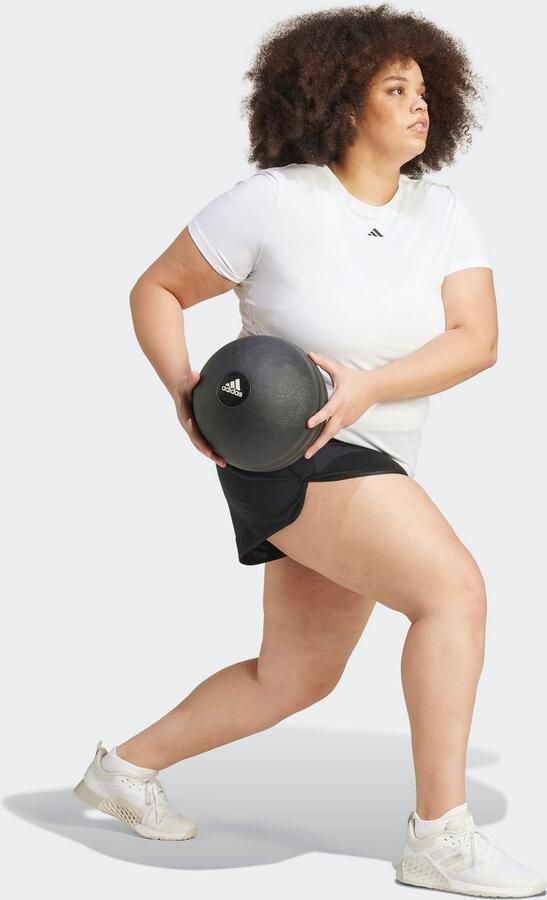 Adidas Pacer Essentials Knit High-Rise Shorts (Plus Size) - Foto 5