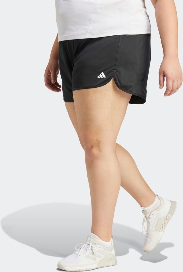 Adidas Pacer Essentials Knit High-Rise Shorts (Plus Size) - Foto 3