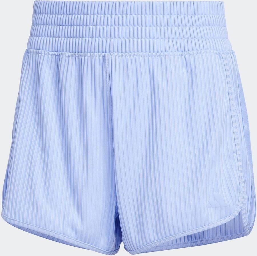 Adidas Pacer All Gym Seasonal Rib High-Rise Tonal 3-Stripes Short