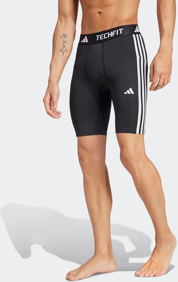 Adidas TECHFIT Compression Training 3-Stripes Korte Legging - Foto 3