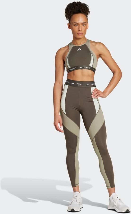 Adidas TECHFIT Medium-Support High-Neck Colorblock Beha - Foto 5