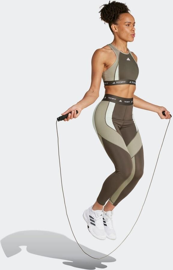 Adidas TECHFIT Medium-Support High-Neck Colorblock Beha - Foto 4