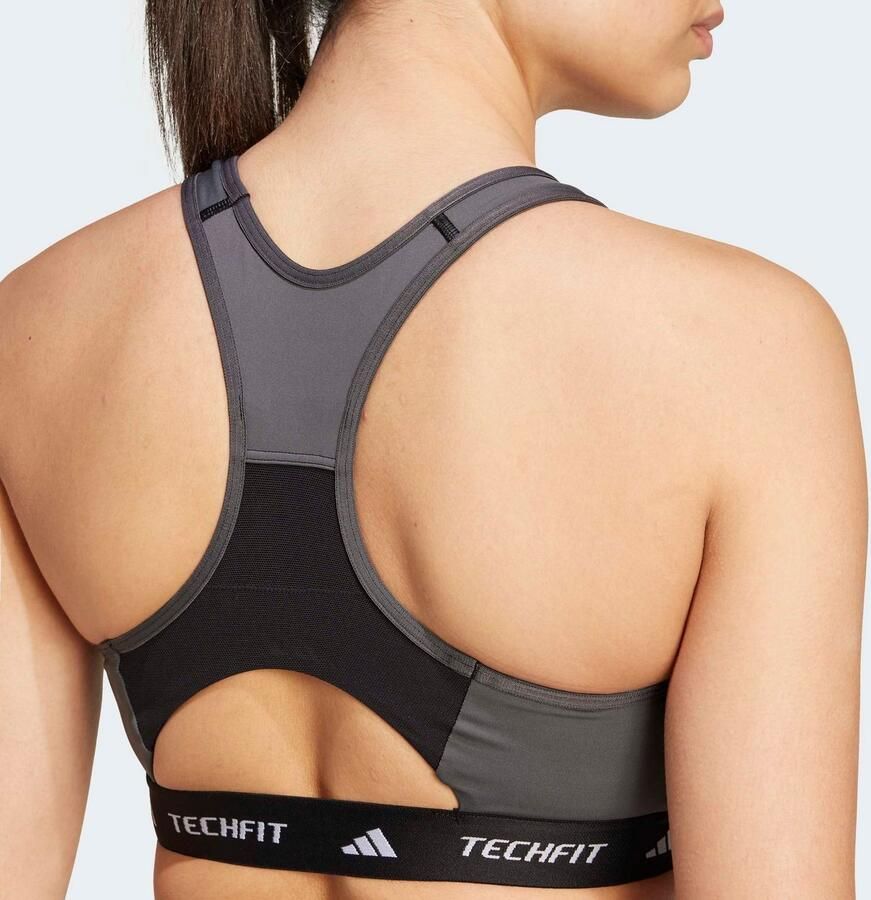 Adidas TECHFIT Medium-Support High-Neck Colorblock Beha