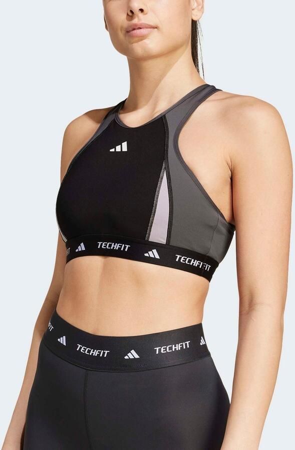 Adidas TECHFIT Medium-Support High-Neck Colorblock Beha - Foto 5