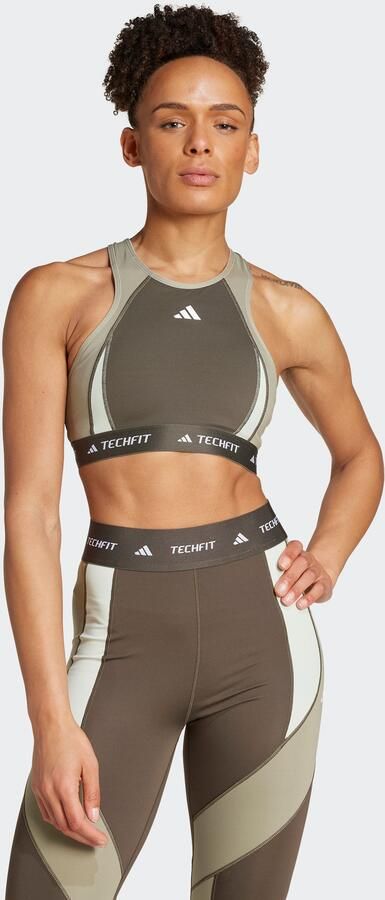 Adidas TECHFIT Medium-Support High-Neck Colorblock Beha - Foto 7