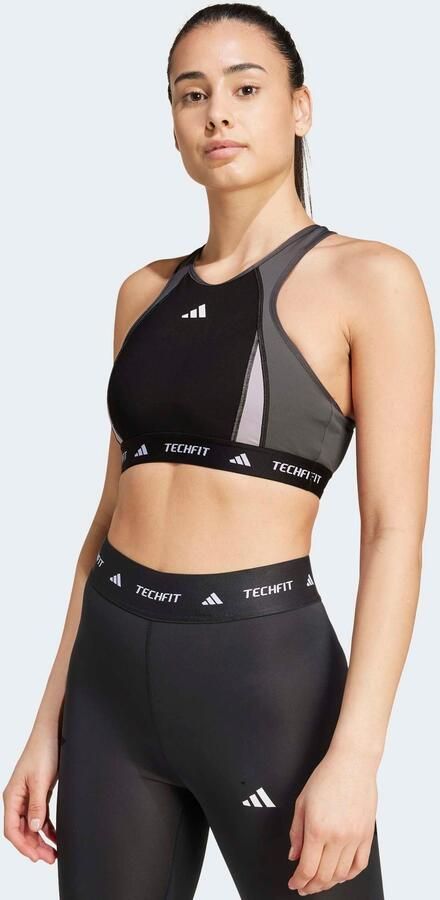 Adidas TECHFIT Medium-Support High-Neck Colorblock Beha - Foto 6