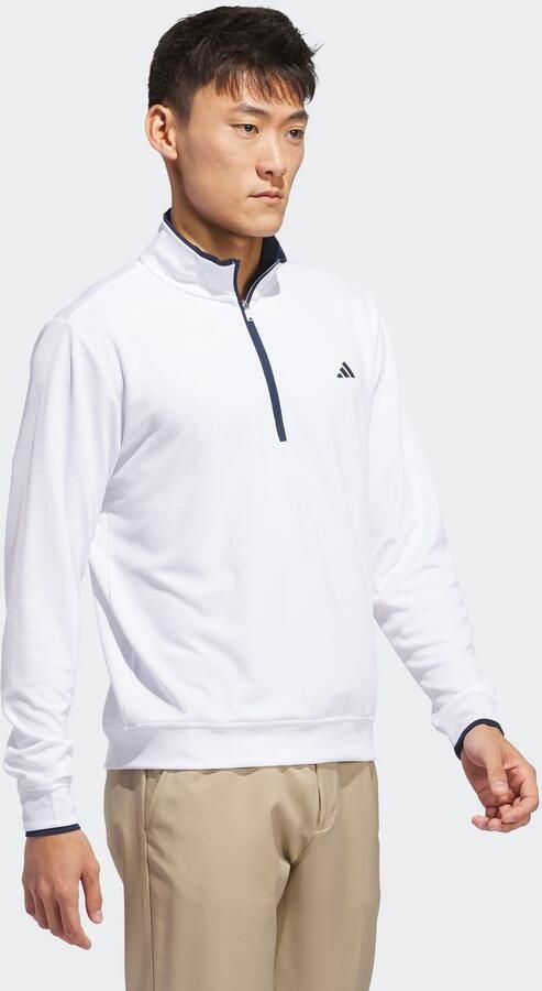 Adidas Lichtgewicht Top met Halflange Rits Wit- Heren Wit - Foto 7