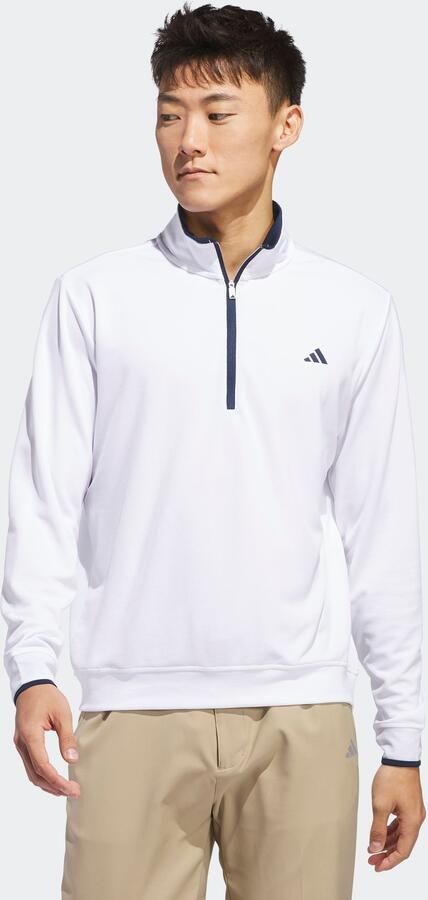 Adidas Lichtgewicht Top met Halflange Rits Wit- Heren Wit - Foto 6