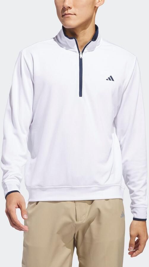 Adidas Lichtgewicht Top met Halflange Rits Wit- Heren Wit - Foto 4