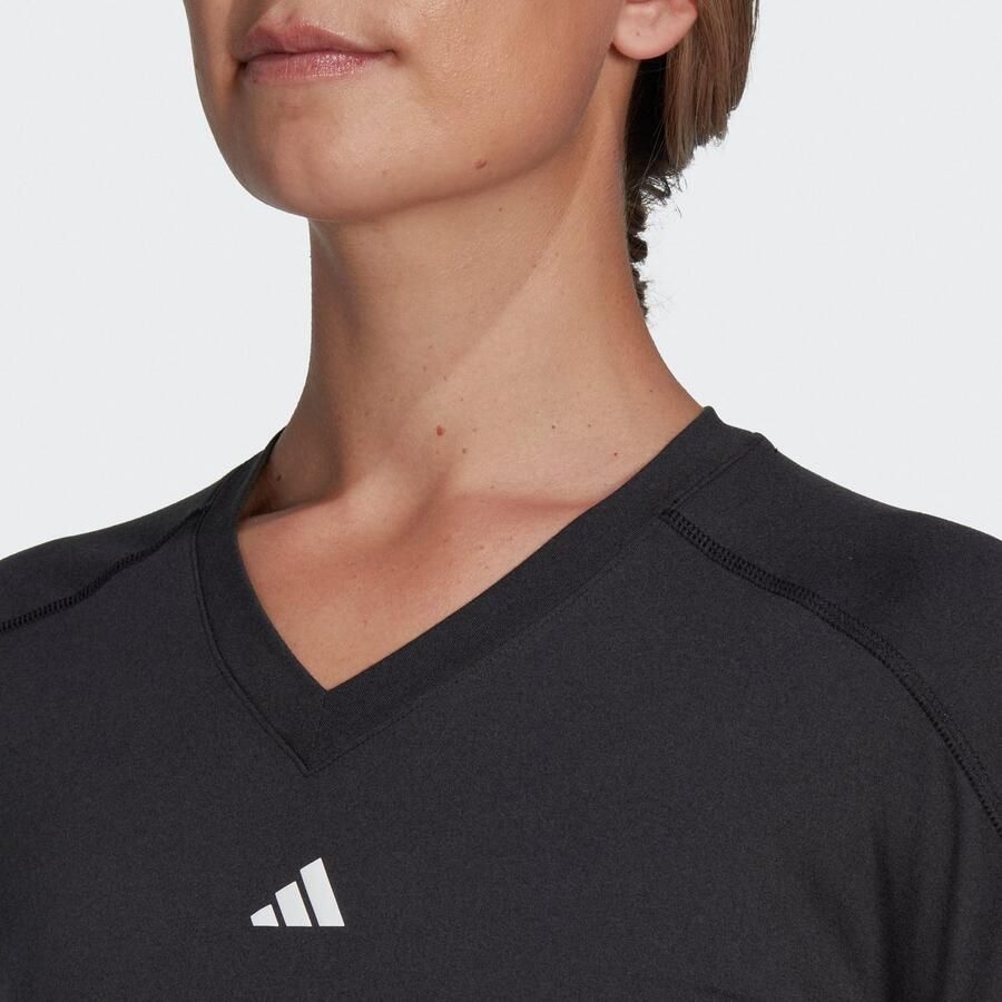 Adidas Performance T-shirt AEROREADY TRAIN ESSENTIALS MINIMAL BRANDING V-NECK