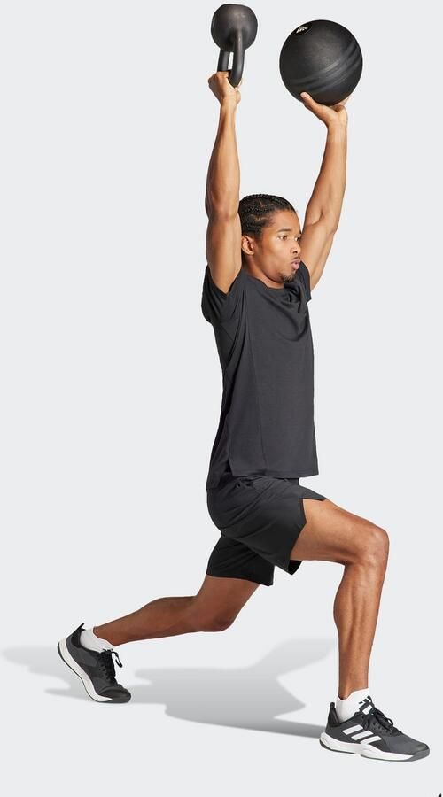 Adidas Designed for Training Workout T-shirt Zwart- Heren Zwart - Foto 6