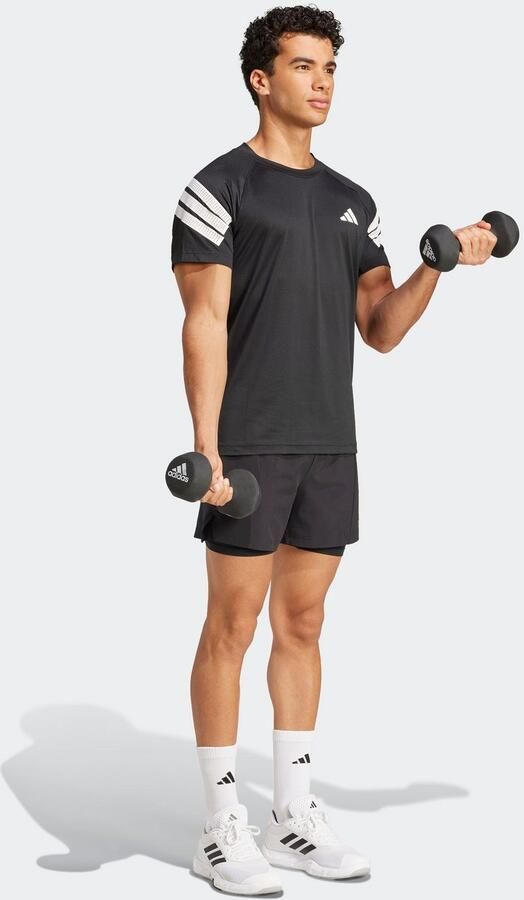 Adidas Icon 3-Stripes T-shirt Zwart- Heren Zwart - Foto 5