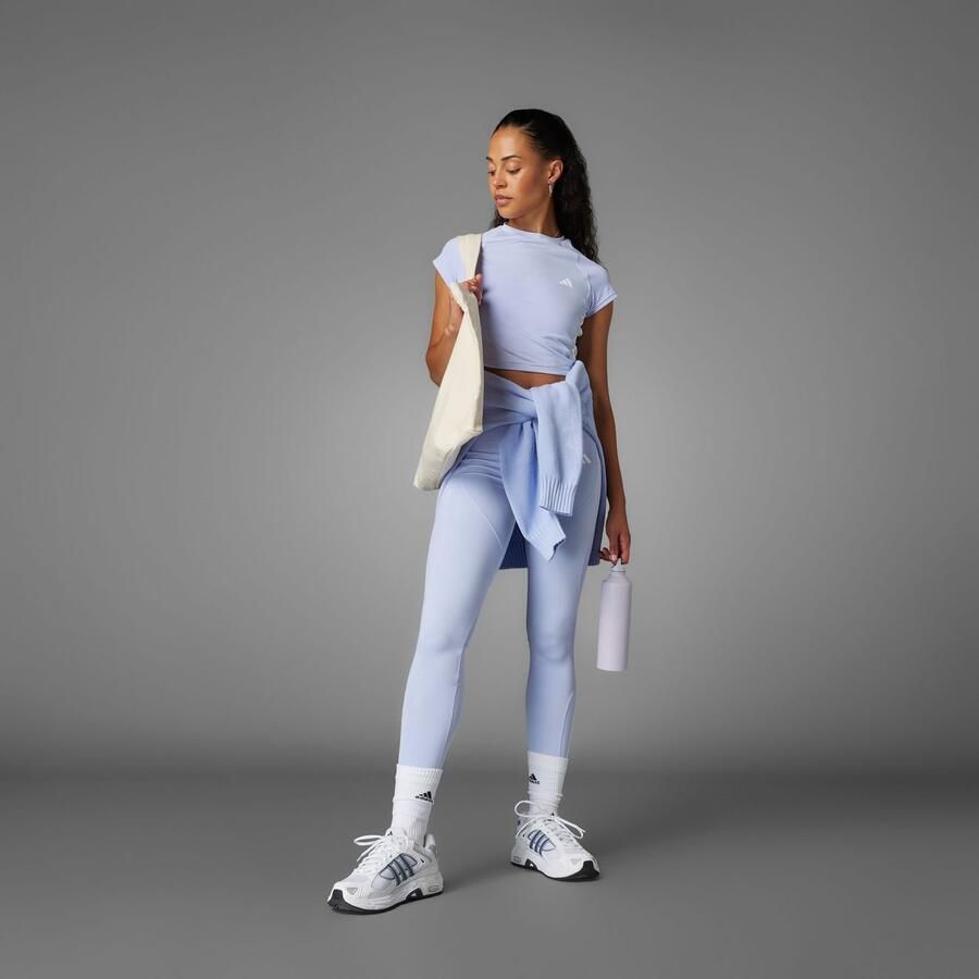 Adidas Hyperglam Slim T-Shirt Paars- Dames Paars - Foto 3