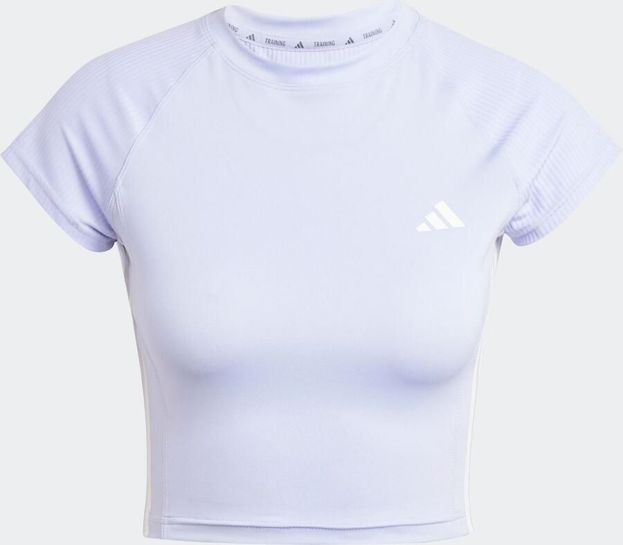 Adidas Hyperglam Slim T-Shirt Paars- Dames Paars - Foto 10